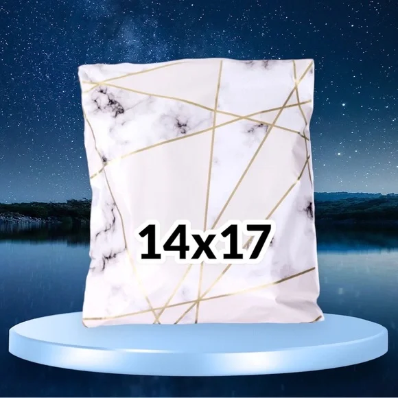 🆑 Marble Poly Mailers 14x17 Pack of 25 - Picture 1 of 5
